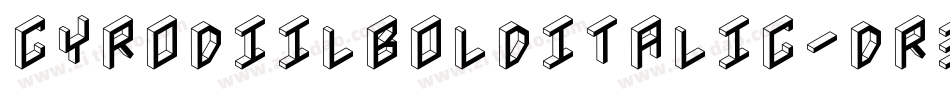 CyrodiilBoldItalic-DR3d字体转换