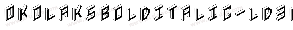 OkolaksBoldItalic-ld3d字体转换