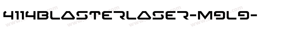 4114BlasterLaser-m9l9字体转换