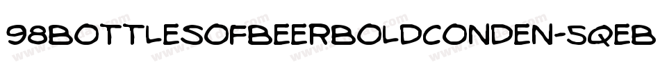 98BottlesOfBeerBoldConden-5qeB字体转换