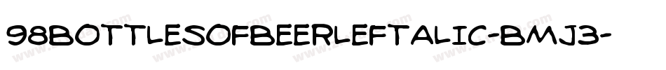 98BottlesOfBeerLeftalic-BMJ3字体转换