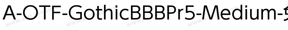 A-OTF-GothicBBBPr5-Medium字体转换