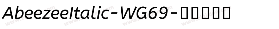AbeezeeItalic-WG69字体转换