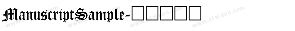 ManuscriptSample字体转换