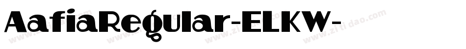 AafiaRegular-ELKW字体转换