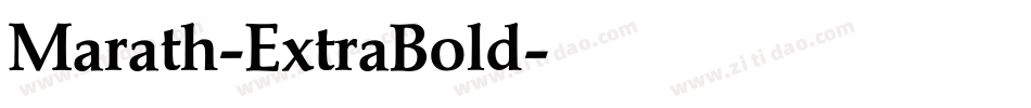 Marath-ExtraBold字体转换