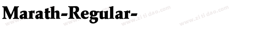 Marath-Regular字体转换