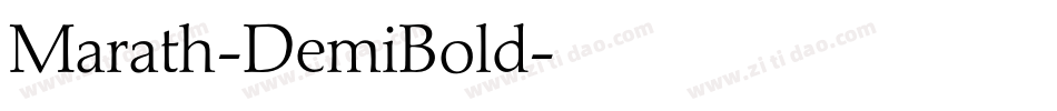 Marath-DemiBold字体转换
