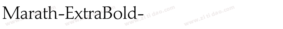 Marath-ExtraBold字体转换