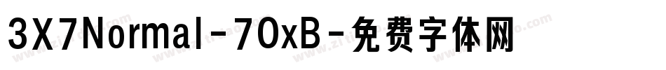 3X7Normal-7OxB字体转换