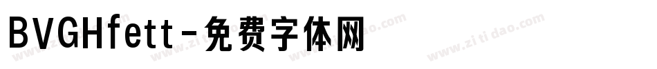 BVGHfett字体转换