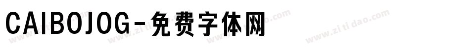 CAIBOJOG字体转换