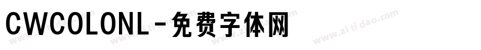 CWCOLONL字体转换