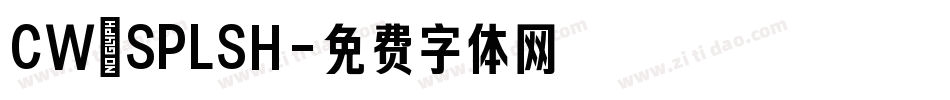 CW_SPLSH字体转换
