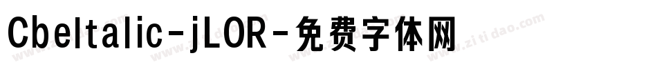 CbeItalic-jLOR字体转换