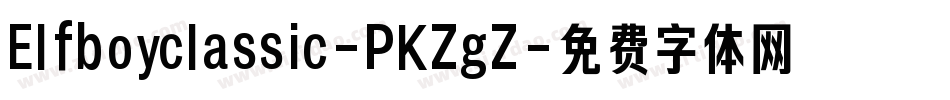 Elfboyclassic-PKZgZ字体转换