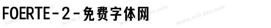FOERTE-2字体转换