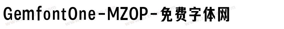 GemfontOne-MZOP字体转换