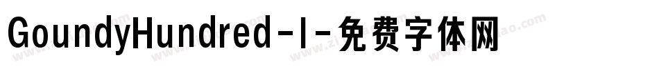 GoundyHundred-I字体转换
