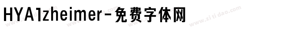HYA1zheimer字体转换