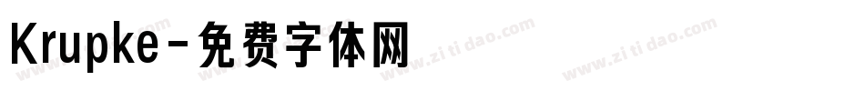Krupke字体转换