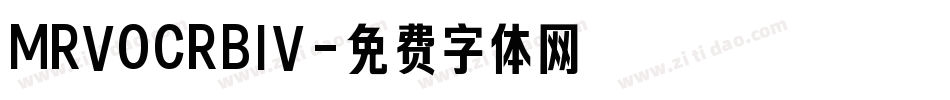 MRVOCRBIV字体转换