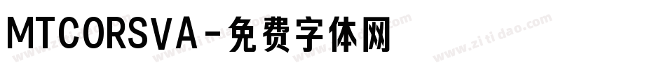 MTCORSVA字体转换