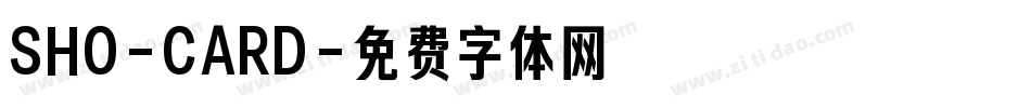 SHO-CARD字体转换