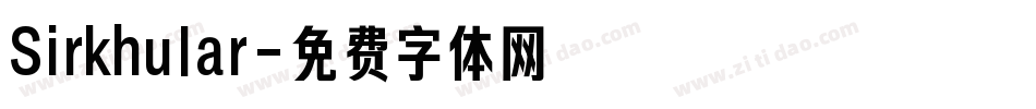 Sirkhular字体转换