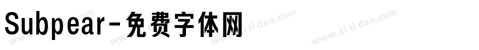 Subpear字体转换