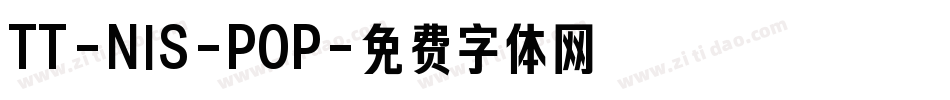 TT-NIS-POP字体转换