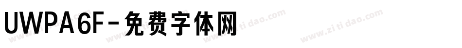 UWPA6F字体转换