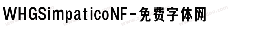 WHGSimpaticoNF字体转换