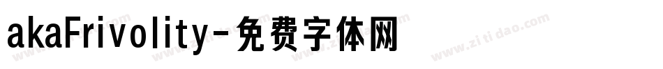 akaFrivolity字体转换