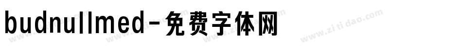 budnullmed字体转换