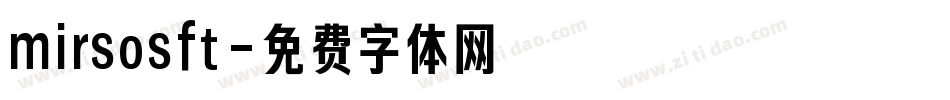 mirsosft字体转换
