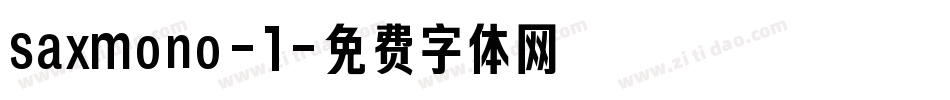 saxmono-1字体转换