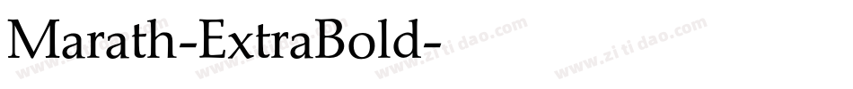 Marath-ExtraBold字体转换