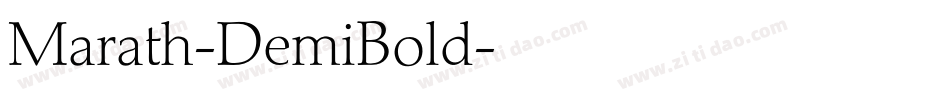 Marath-DemiBold字体转换