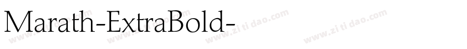 Marath-ExtraBold字体转换