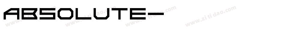 Absolute字体转换