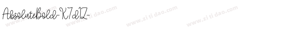 AbsoluteBold-K7d1Z字体转换
