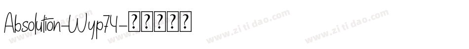 Absolution-Wyp74字体转换