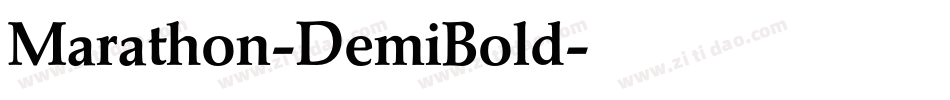 Marathon-DemiBold字体转换