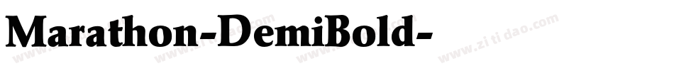 Marathon-DemiBold字体转换