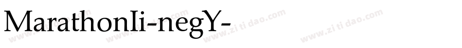 MarathonIi-negY字体转换