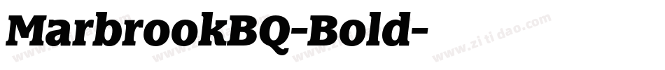 MarbrookBQ-Bold字体转换