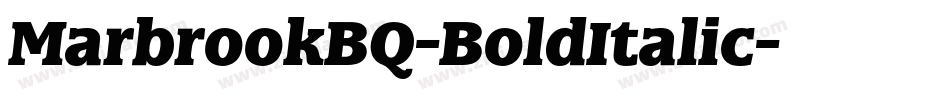 MarbrookBQ-BoldItalic字体转换