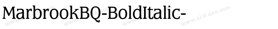MarbrookBQ-BoldItalic字体转换