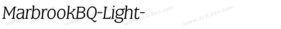 MarbrookBQ-Light字体转换